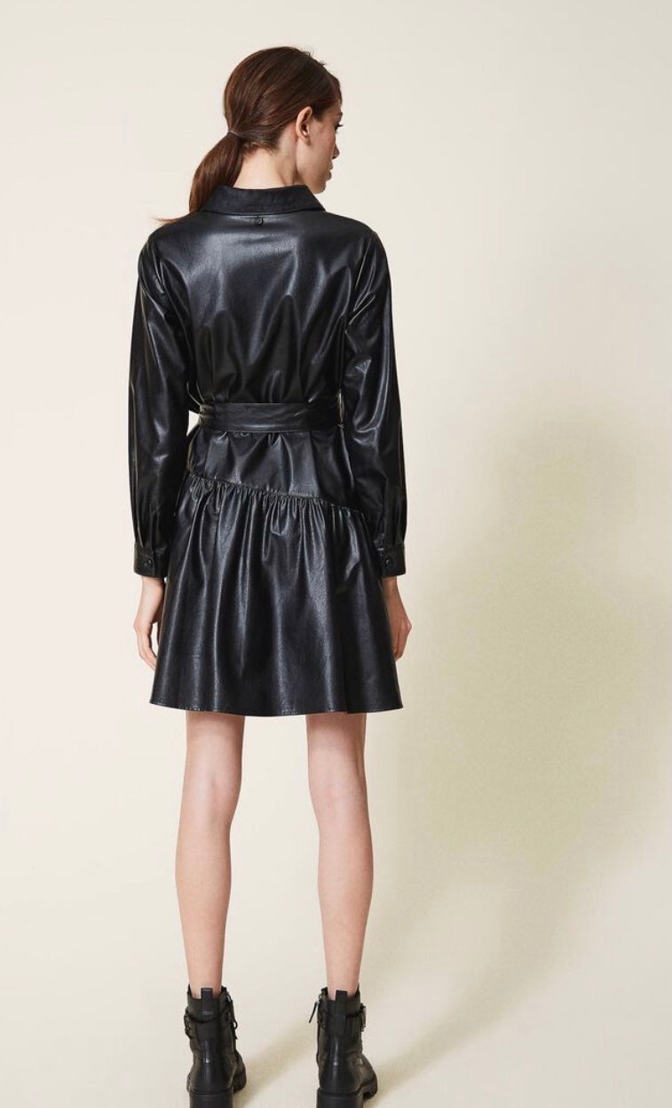 Twinset Faux Leather Dress